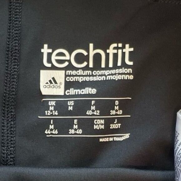 Med Adidas Techfit Climalite Medium Compression Running/Athletic Leggings/Capris - Picture 9 of 11